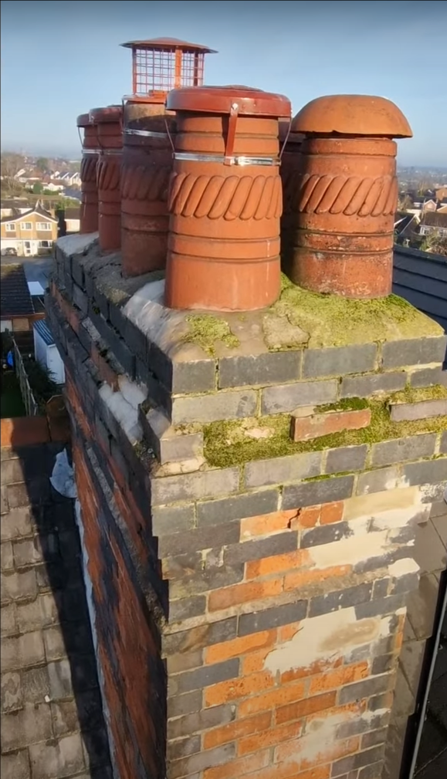 Chimney that requires repair in Mansfield, Nottinghamshire
